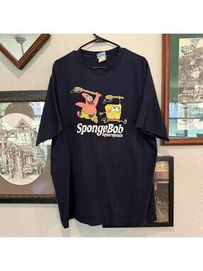 Vintage 00s RARE Spongebob Squarepants Shirt Mens XL Patrick Y2K Nickelodeon